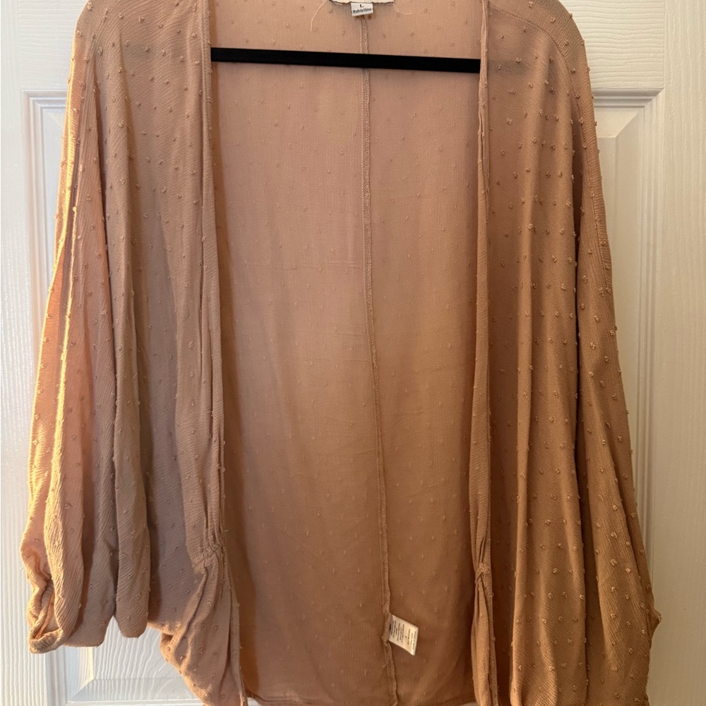FAVLUX Textured Tan Cardigan